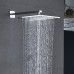 Rozin Thermostatic Bathroom 2-way Mixer Kit Shower Faucet Set 10-inch Rainfall Showerhead + Hand Spray Chrome Finish - B07DYK9CR1